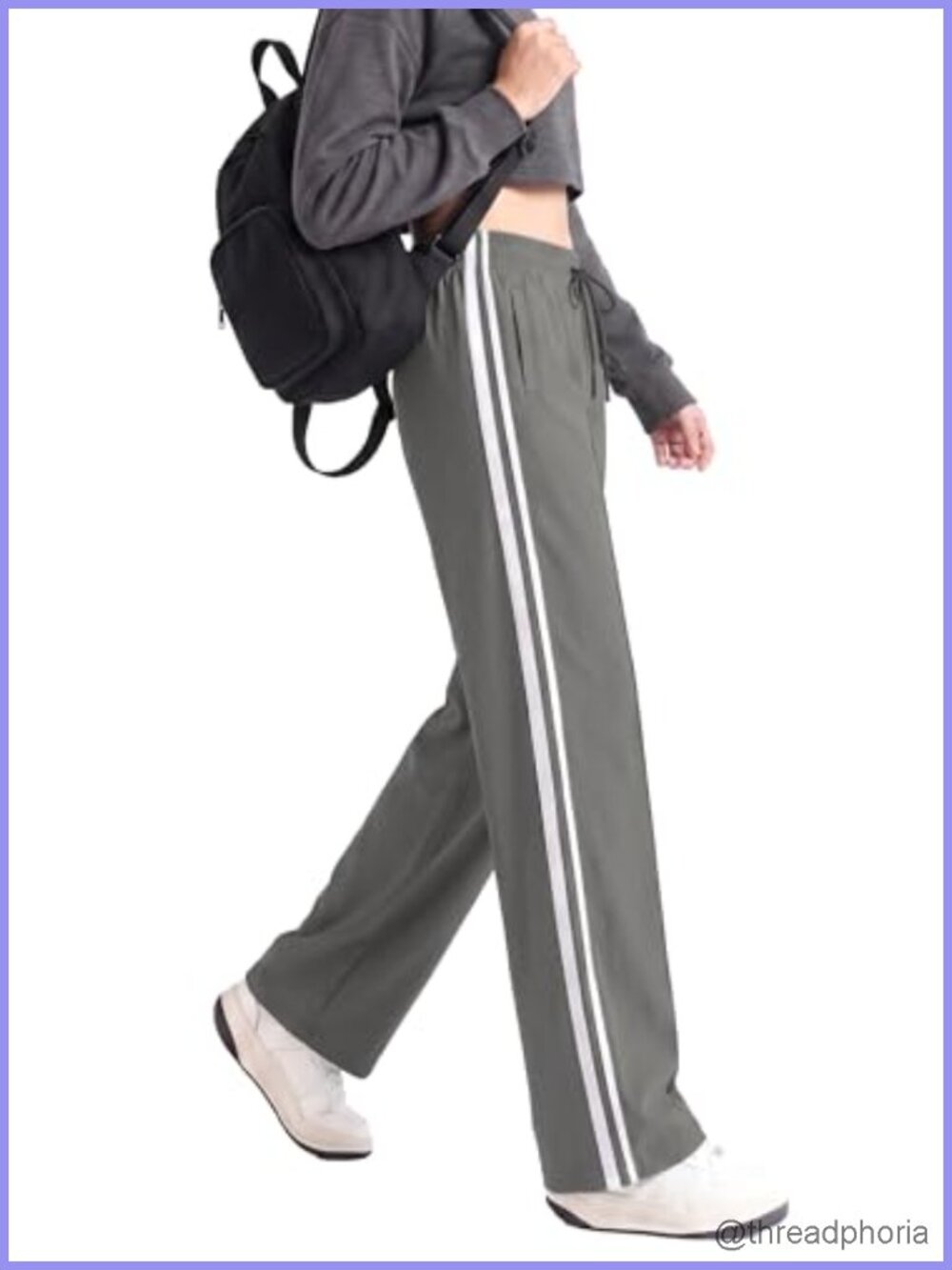 Wide Leg Track Pants Sweatpants Zipper Pockets Athletic Running Women's 92%